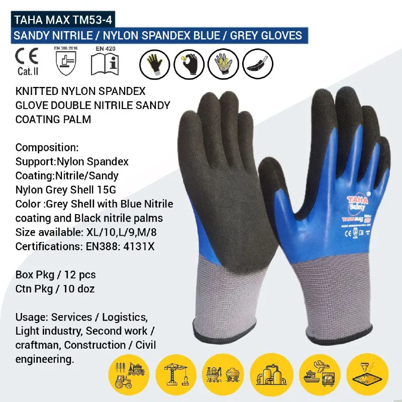 خرید دستکش ایمنی طاها مکس TAHA MAX مدل TM53-4